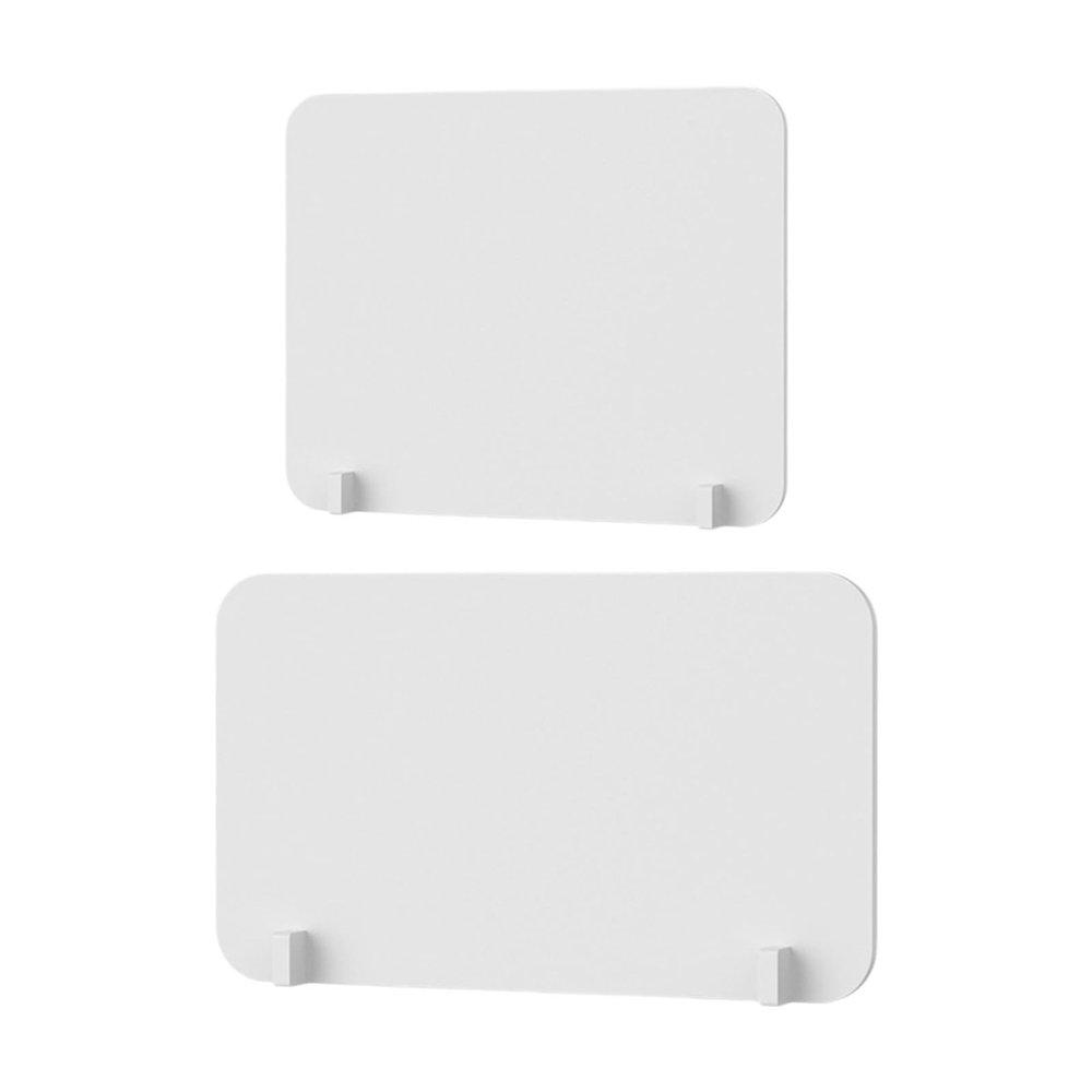 ZythrXLate Desk Partition, 1 pc, PVC Desktop Panel, White, Shatter-Resistant, 40 x 50 cm