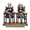 Growing Old Together Couple Statue - Wood view 1