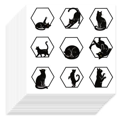 TNKBREEZE 450 Pcs Animal Stickers (Polygonal Cats)