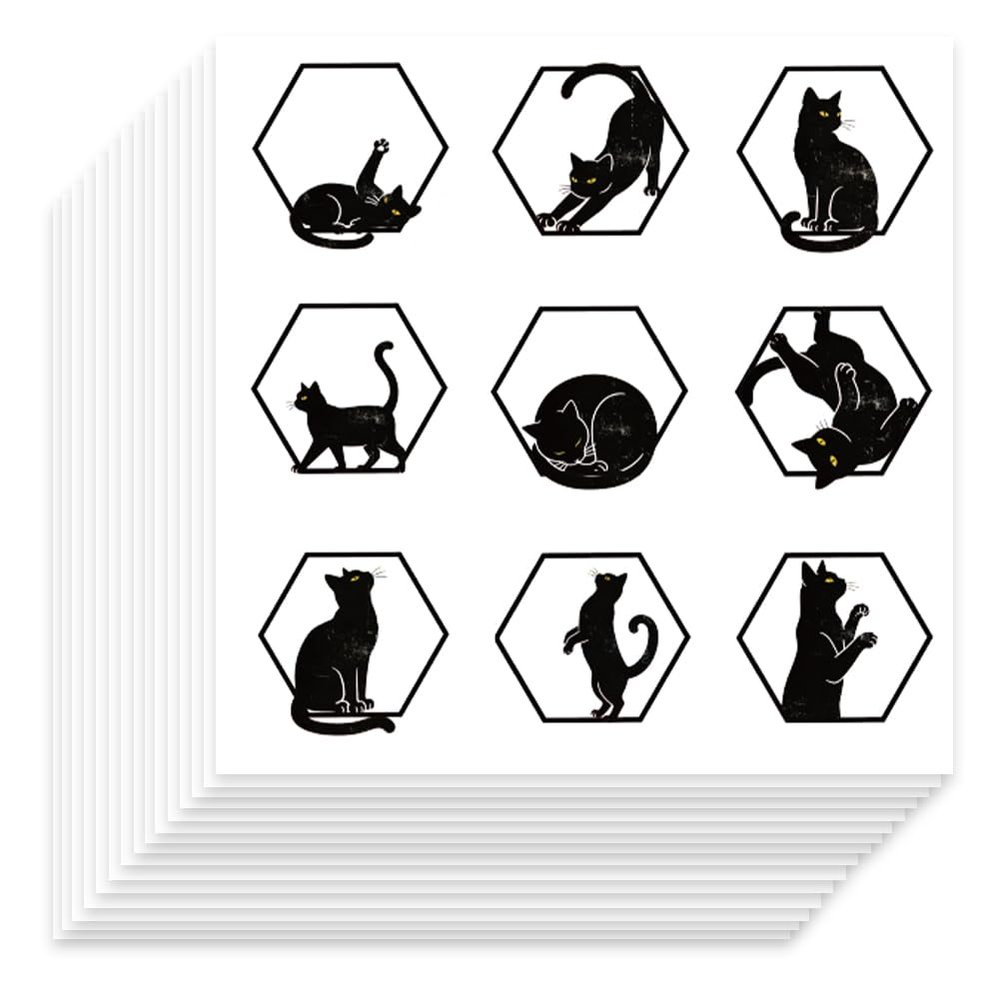 TNKBREEZE 450 Pcs Animal Stickers (Polygonal Cats)