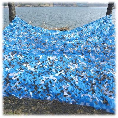 Generic Blue Camouflage Net 2x3.0m, 3x4.0m, 4x5m Military Hunting Camouflage Net with Sun and Privacy Protection for Camping, Garden, Outdoor Use and Party Decoration (W7.5xH7.5m)