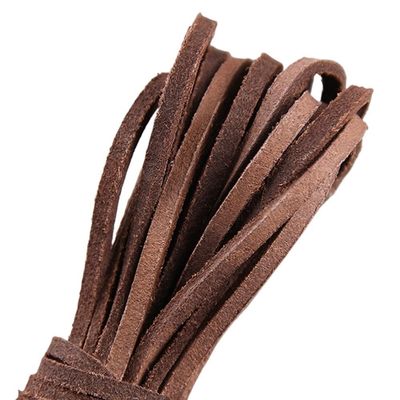 UZAMIRLEX Flat Cord, 1-Piece Suede Flat Wire DIY Cord, 5 m, 3 x 2 mm, Multicolor, Hanging Rope Accessory (Coffee)
