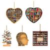 Book Lover Heart Bookshelf Ornament view 4