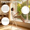 MEHOOSPVN Folding Bar Stool with Backrest, White, 41.34 in Bar Height view 4