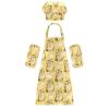 sanluoli Kids Chef Set with Cute Brown Cat Apron, Size M, for Ages 3–12 view 1