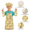 sanluoli Kids Chef Set with Cute Brown Cat Apron, Size M, for Ages 3–12 view 4