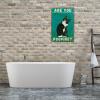 Funny Bathroom Wall Decor - Black Cat Sign view 4