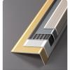 XXYLC L-Shaped Aluminum Stair Edge Profile, Anti-Slip Corner Guard, 1 m (20 × 50 mm, Purple Gold) view 4