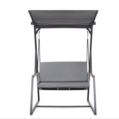 Setgarden Porch Swing Cushion Set, 7 cm Thick, Seat and Back Cushions, Removable Cover, Reversible, Garden Cushion Set (Light Gray, 150 x 60 x 50 cm)