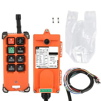380 V Industrial Radio Remote Control System with F21-E1B Transmitter and Receiver, 8 Buttons
