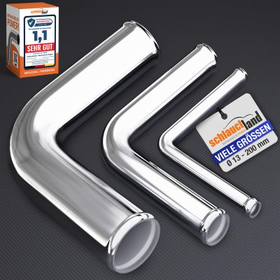 10-Pack 90° Stainless Steel Elbows, 16 mm OD, V2A 1.4301, Polished & Beaded