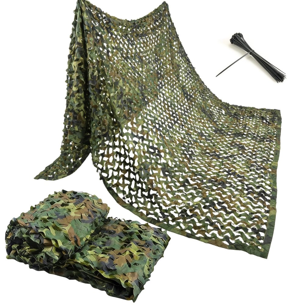 Camouflage Net for Hunting, Outdoor Use, Woodland Decoration and Sun Protection
