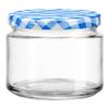 Vitrea 12 x 330 ml Jam Jars with Blue Checkered TO 82 Lids view 4