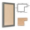 Infantasie “N20” 30 x 55 cm Picture Frame, Handcrafted to Size | Steel Gray | Modern Slim 20 mm MDF Wood Frame with Acrylic Glass, Backing and Hangers view 3
