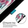 EuoDuo Flip Wallet Case Compatible with iPhone 15, PU Leather, Card Slots, Colorful Feather Pattern view 2
