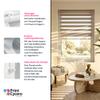 Print Cycero Double Roller Blind, No-Drill Clamp Mount, 55 x 150 cm, Light Brown view 2