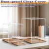 Oracra Tall Stackable Acrylic Display Case, 15 x 15 x 50 cm view 2