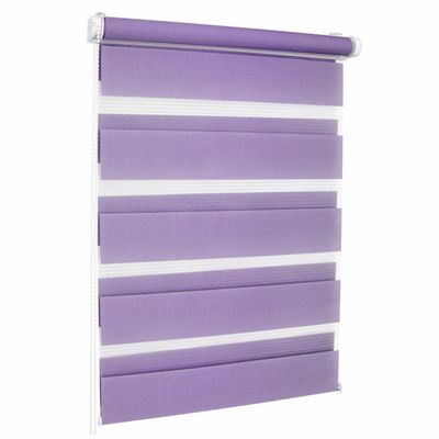 Print Cycero Packaging Double Roller Blind, No-Drill Clamp-Fix, 80 x 150 cm, Purple