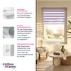 Print Cycero Packaging Double Roller Blind, No-Drill Clamp-Fix, 80 x 150 cm, Purple view 2