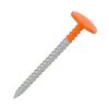 Property Boundary Markers, Durable Steel Survey Stakes with High-Visibility Orange Finish view 1