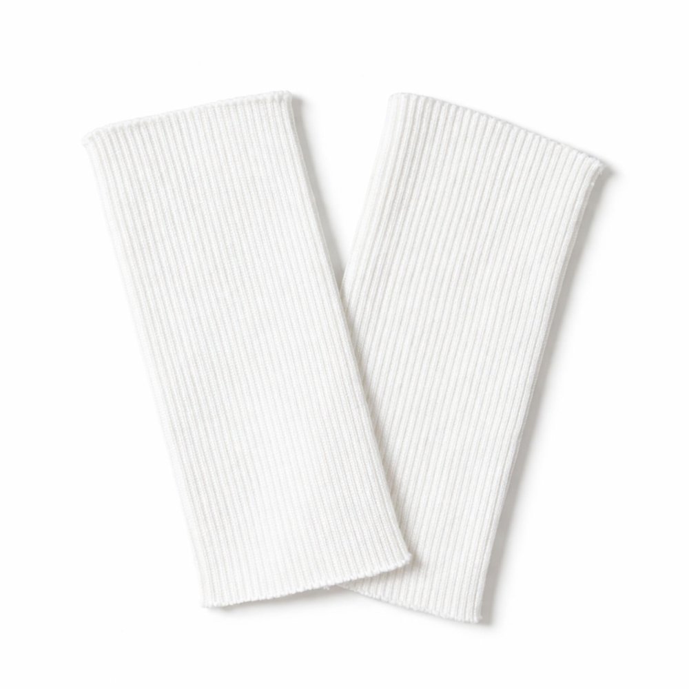 USIT 2-Piece Sleeve Cuffs for Tailoring, 18x8 cm, Ideal for Repairing T-Shirts and Sweatshirts, White
