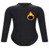 Freebily Girls' Long-Sleeve Ballet Leotard, Black Turtleneck Fleece, 104-110 view 1