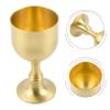 Vintage Brass Wine Glass view 2