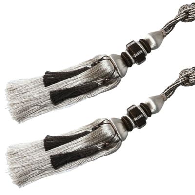 Braided Rope Knot Curtain Tiebacks, 2-Pack, Beige