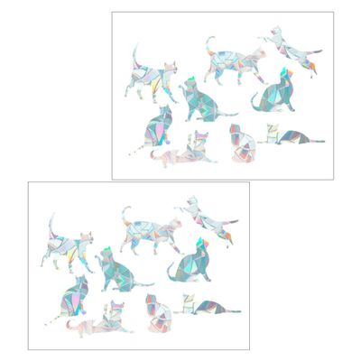 GARVALON 2-Pack Cat Window Stickers