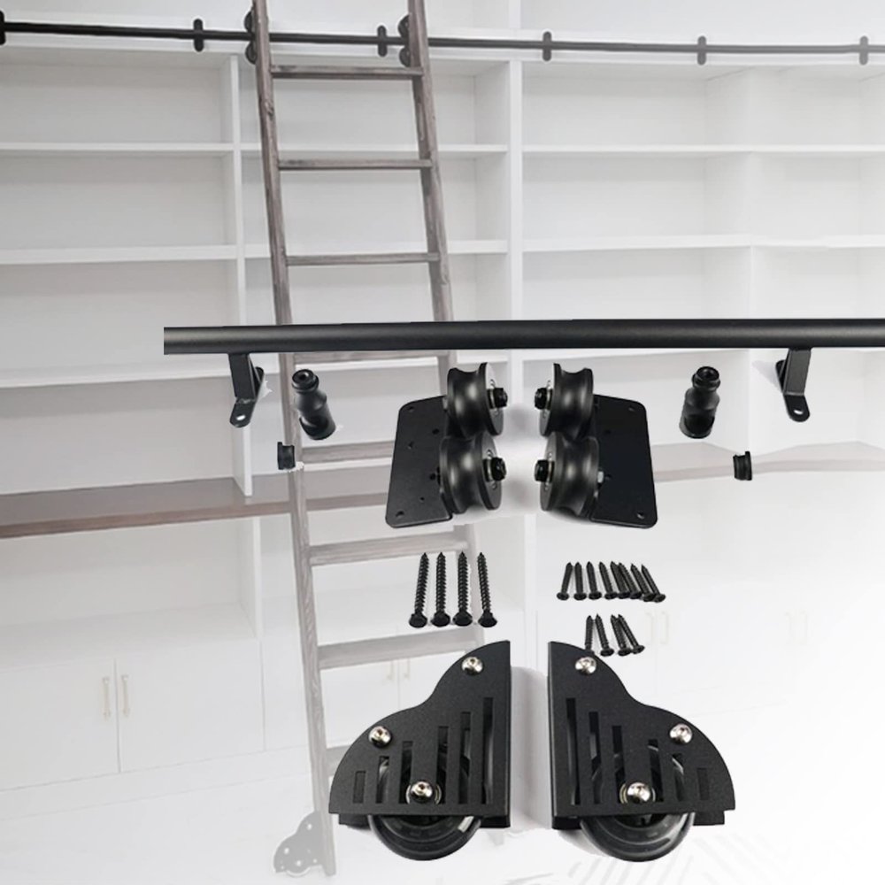 YGFBLSZ Sliding Library Ladder Hardware Kit, 300 cm Track