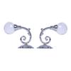Nikou Metal Crystal Glass Curtain Tiebacks, Silver-Colored, 12 cm, 2-Pack view 1