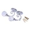 Nikou Metal Crystal Glass Curtain Tiebacks, Silver-Colored, 12 cm, 2-Pack view 3