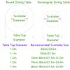 Durable Rotating Glass Serving Tray for Dining Tables, 61–101.6 cm, Round Lazy Susan with 6 Rollers (100.1 cm) view 2