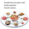 Durable Rotating Glass Serving Tray for Dining Tables, 61–101.6 cm, Round Lazy Susan with 6 Rollers (100.1 cm) view 4
