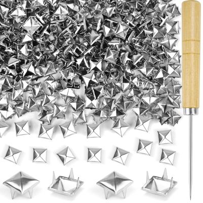 NISENTIA 500 Pcs Square Metal Studs Set