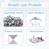 NISENTIA 500 Pcs Square Metal Studs Set view 3