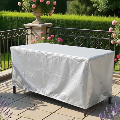 ZDLLDZ Outdoor Furniture Cover 280 x 170 x 170 cm, Waterproof Silver Cover for Rectangular, Square, or Oval Patio Tables and Rattan Furniture