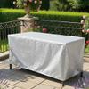 ZDLLDZ Outdoor Furniture Cover 280 x 170 x 170 cm, Waterproof Silver Cover for Rectangular, Square, or Oval Patio Tables and Rattan Furniture view 1