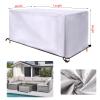 ZDLLDZ Outdoor Furniture Cover 280 x 170 x 170 cm, Waterproof Silver Cover for Rectangular, Square, or Oval Patio Tables and Rattan Furniture view 4