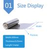High-Purity Metal Foil Sheet, 99.9% Pure Metal Strip, 1 m Length, 95–300 mm Width, 0.005–0.4 mm Thickness (0.25 mm × 200 mm) view 2