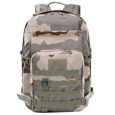 PBTMCD Tactical 40L MOLLE Backpack with Patch Panel, Water-Resistant Combat Pack for Hiking and Extended Training (3-Color Desert)