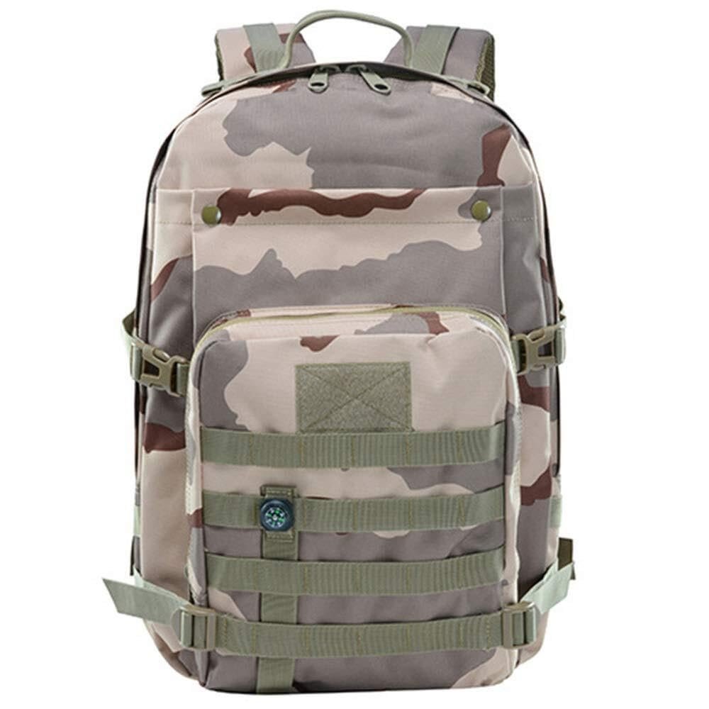 PBTMCD Tactical 40L MOLLE Backpack with Patch Panel, Water-Resistant Combat Pack for Hiking and Extended Training (3-Color Desert)