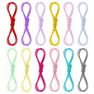 Ouligay 12 Colors 2mm x 12m Elastic Cord for Bracelets