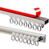 Self-Adhesive Curtain Track for Ceilings or Walls, Aluminum Track, No Drilling Required view 1