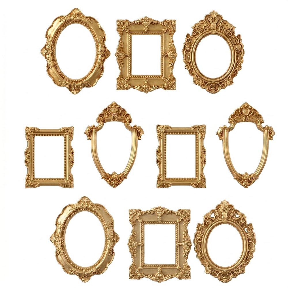 10 Pack Mini Picture Frames Gold