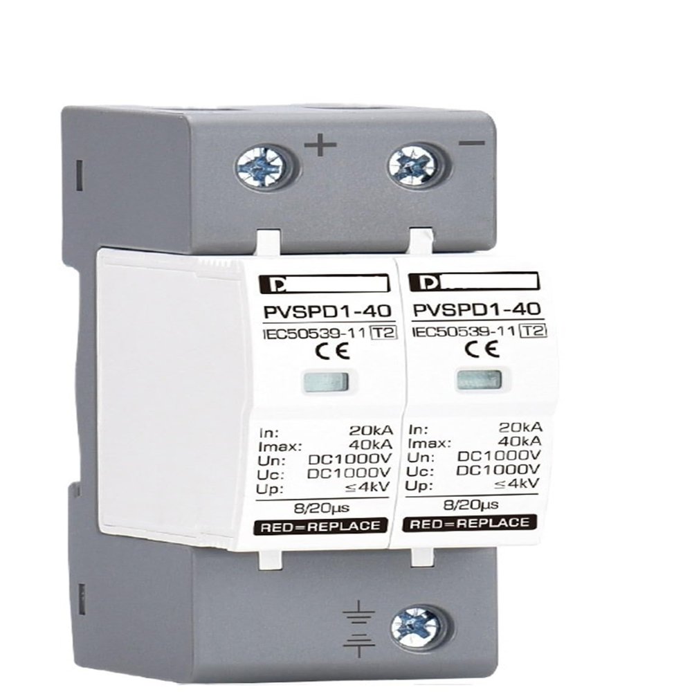 Surge Protection Device for Photovoltaic DC Systems, SPD 2P/3P, DC 1000V, 20kA–40kA, AC 275V/DC 500V
