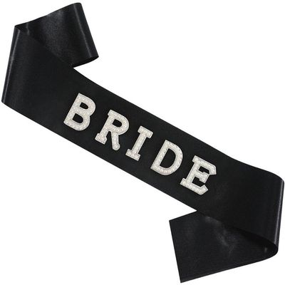 Bridal Satin Sash with Pearl Letters