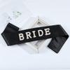 Bridal Satin Sash with Pearl Letters view 3