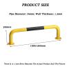 U-Shaped Parking Barrier Post, Bolt-Down, Yellow and Black, 500 kg Capacity view 2