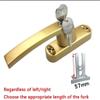 KRXSOBNV Aluminum Window and Door Handle with Key Lock, Gold, 57 mm Spindle view 2